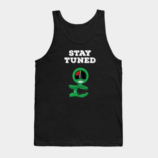 Stay Tuned Green Clip-On Tuner Tank Top by nightsworthy